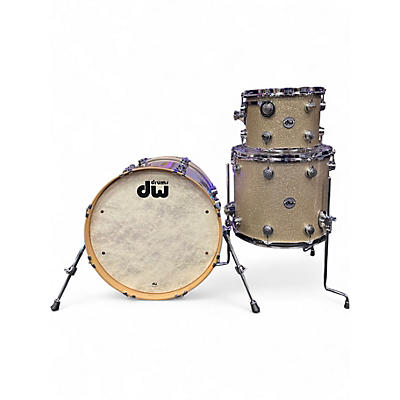 Used DW 3 Piece Collector's Series Broken Glass Drum Kit