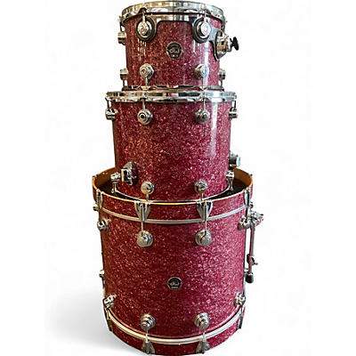 Used DW 3 Piece Collector's Series Burgundy Sparkle Drum Kit