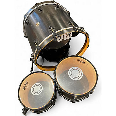 Used DW 3 Piece Collector's Series EBONY SATIN Drum Kit