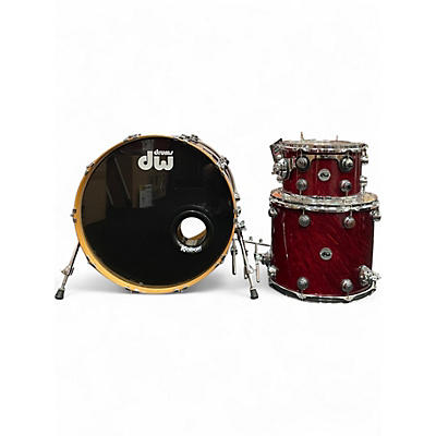 Used DW 3 Piece Collector's Series Oxblood laquer  Drum Kit