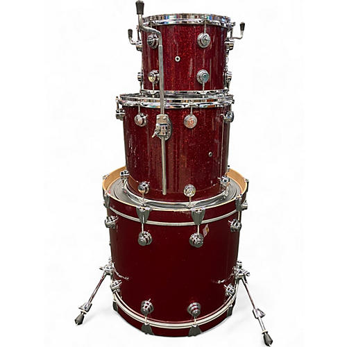 Used DW 3 Piece Collector's Series Ruby Drum Kit Ruby