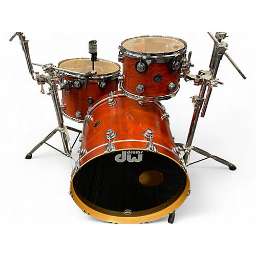 Used DW 3 Piece Collector's Series brown satin Drum Kit brown satin