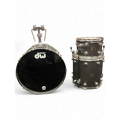 Used DW 3 Piece Collectors series  Matte Black Drum Kit