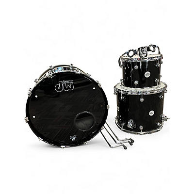 Used DW 3 Piece Design Series Piano Black Drum Kit