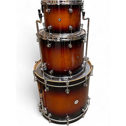 Used DW 3 Piece Design Series Tobacco Burst Drum Kit Tobacco Burst