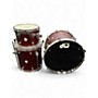 Used DW 3 Piece Design Series matte Red Drum Kit matte Red