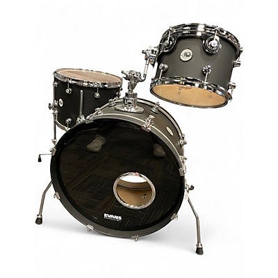 Used DW 3 Piece FREQUENT FLYER Black Drum Kit