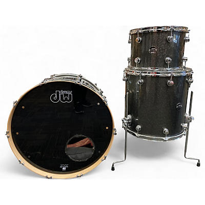 DW Used DW 3 Piece PERFORMER Black Ice Drum Kit