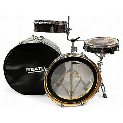 Used DW 3 Piece Performance Series Black and Silver Drum Kit