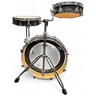 Used DW 3 Piece Performance Series Low Pro black diamond pearl Drum Kit