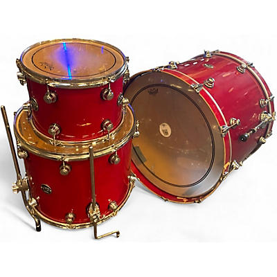 Used DW 3 Piece Performance Series red Drum Kit