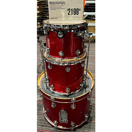 DW Used DW 3 piece Collector's Series Red Sparkle Drum Kit Red Sparkle