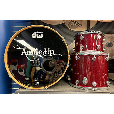 DW Used DW 3 piece Collector's Series Ruby Drum Kit