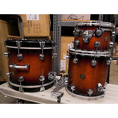 DW Used DW 3 piece JAZZ SERIES MAPLE-GUM SHELLS Tobacco Sunburst Drum Kit