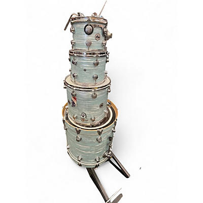 Used DW 4 Piece COLLECTORS SERIES OYSTER BLUE Drum Kit