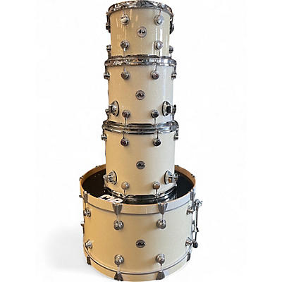 Used DW 4 Piece Collector's Maple Standard White Glass Drum Kit