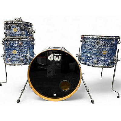 Used DW 4 Piece Collector's Series Blue Silk Onxy Drum Kit