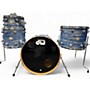 Used DW 4 Piece Collector's Series Blue Silk Onxy Drum Kit Blue Silk Onxy