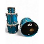 Used DW 4 Piece Collector's Series Blue Sparkle   Drum Kit Blue Sparkle