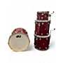 Used DW 4 Piece Collector's Series Jazz Red Sparkle Drum Kit Red Sparkle