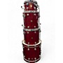 Used DW 4 Piece Collector's Series Jazz Ruby Glass Drum Kit Ruby Glass