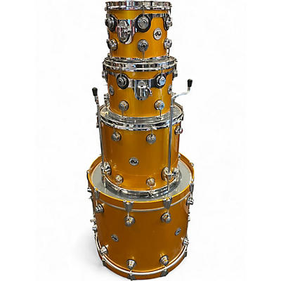Used DW 4 Piece Collector's Series Maple Mahogany Vegas Gold Drum Kit