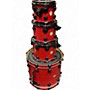 Used DW 4 Piece Collector's Series Maple Red Drum Kit Red