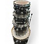 Used DW 4 Piece Collector's Series Maple VLT Black Galaxy Drum Kit Black Galaxy