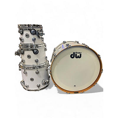 Used DW 4 Piece Collector's Series Pearl White Drum Kit