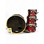 Used DW 4 Piece Collector's Series SATIN RED Drum Kit SATIN RED