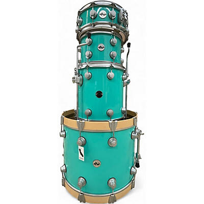 Used DW 4 Piece Collector's Series Seafoam Green Drum Kit
