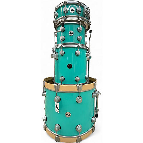 Used DW 4 Piece Collector's Series Seafoam Green Drum Kit Seafoam Green