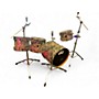 Used DW 4 Piece Collector's Series Zebra Maple Zebra Drum Kit Maple Zebra