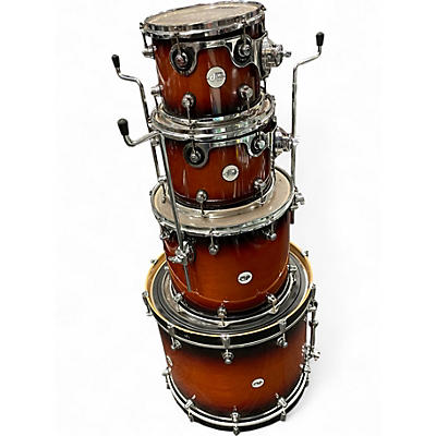 Used DW 4 Piece Design Series 2 Color Sunburst Drum Kit