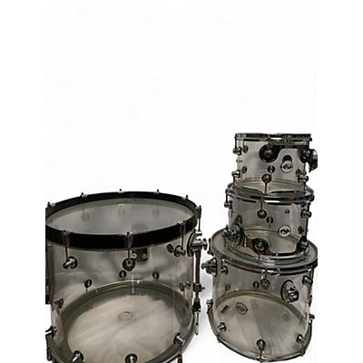 DW Used DW 4 Piece Design Series Acrylic Black Drum Kit