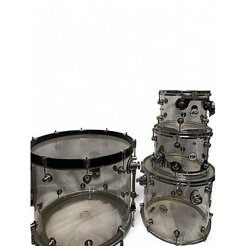 DW Used DW 4 Piece Design Series Acrylic Black Drum Kit Black