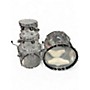 Used DW 4 Piece Design Series Acrylic Clear Drum Kit Clear