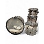 Used DW 4 Piece Design Series Acrylic Clear Drum Kit Clear