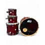 Used DW 4 Piece Design Series CRIMSON SATIN Drum Kit CRIMSON SATIN