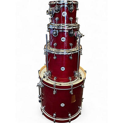 Used DW 4 Piece Design Series Cherry Satin Drum Kit