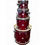 Used DW 4 Piece Design Series Cherry Satin Drum Kit Cherry Satin