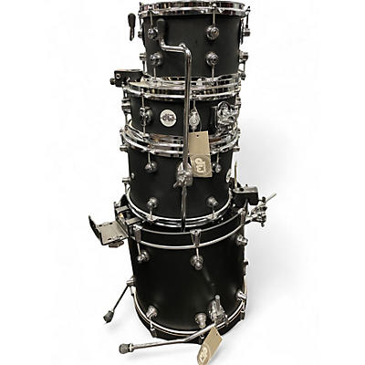Used DW 4 Piece Design Series Mini Pro Satin Black Drum Kit