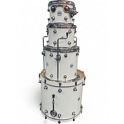 Used DW 4 Piece Design Series Piano White Drum Kit