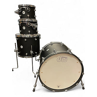 Used DW 4 Piece Design Series Satin Black Drum Kit