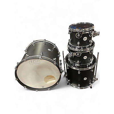 Used DW 4 Piece Design Series Satin Black Drum Kit