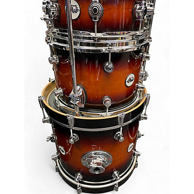 DW Used DW 4 Piece Design Series mini Pro Tobacco Burst Drum Kit