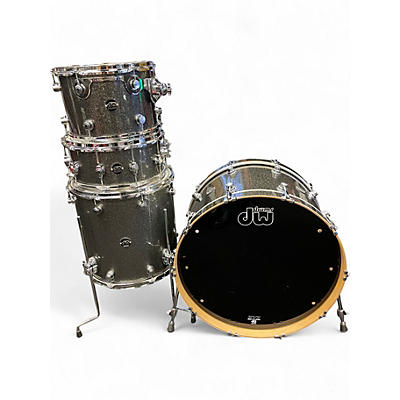 Used DW 4 Piece Performance Series Pewter Sparkle Drum Kit