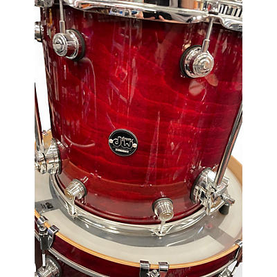 Used DW 4 Piece Performance Series Red Drum Kit