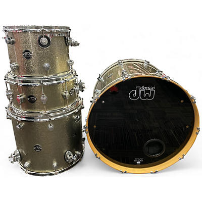 Used DW 4 Piece Performance Series Titanium Sparkle Drum Kit