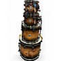 Used DW 4 Piece SSC Collector's Series Exotic Maple VLT Quick Candy Burst Mappa Burl Drum Kit Quick Candy Burst Mappa Burl